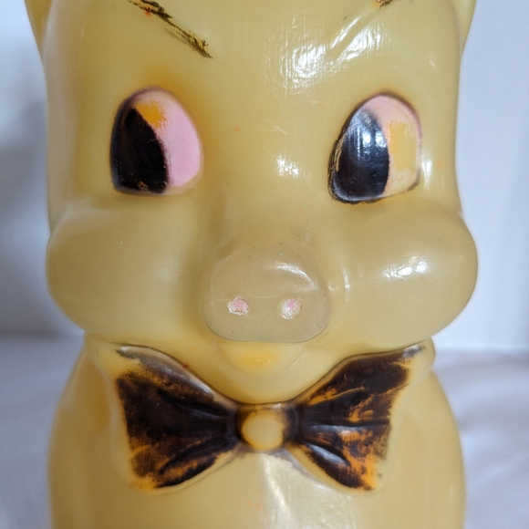 VTG plastic Piggy Bank blow mold with stopper Regal plastics Canada porky pig - Picture 6 of 13